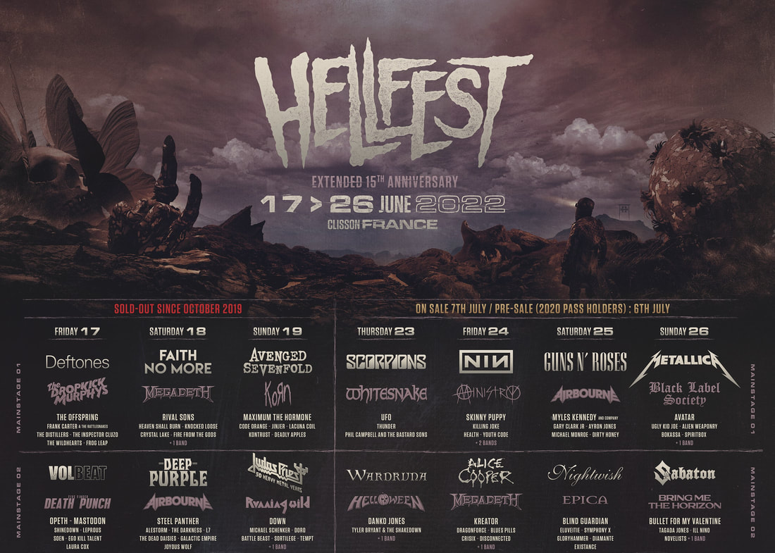 Hellfest 2022 Set for 7Day Mega Festival with Metallica, GnR, NIN & More.